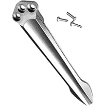 1PC Titanium Pocket Clip Replacement Fits for Griptilian 551 Emerson CQC Osborne 940, Back Clip with 3 Titanium Screws(Silver)