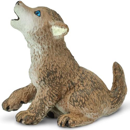 Safari Ltd. Wolf Pup Figurine - Detailed 1.85 Plastic Model Figure - Fun Play Toy for Boys, Girls & Kids Ages 1