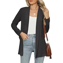 Micoson Long Sleeve Lightweight Thin 2025 Summer Cardigan for Women Casual Loose Fit Kimono Cover Up with Pockets