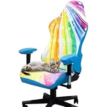 Gaming Chair Covers 4-Piece, 3D Printing Stretch Chair Seat Slipcovers Non-Slip Computer Chair Cover for Computer Gamer Chair(No Chair)(B)