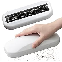 Crumb Sweeper 2Pcs Handheld Rolling Ergonomic PP Bristle Nutshell Crumb Brush ABS Cleaning Crumber Table Crumb Sweeper Carpet Sweeper Crumb Catcher for Table Bed Sofa Carpet