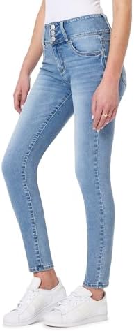 WallFlower Womens Sassy Ankle Skinny High-Rise Insta Soft Juniors Jeans