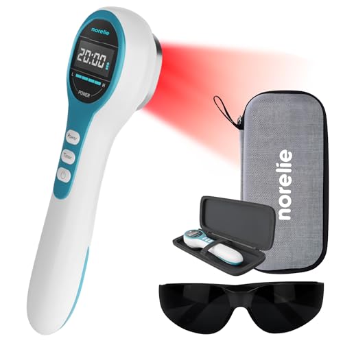 Norelie RedRevive Red Light Therapy Wand with Travel Case Cold Laser Therapy Device for Home & On-The-Go Wellness