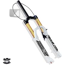 AuroraXQ 26/27.5/29 Inch Bicycle Suspension Fork 160mm Travel for MTB XC AM, Rebound Adjust QR 9mm Straight/Tapered Mountain Bike Front Fork