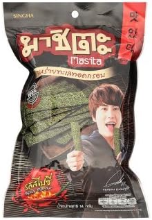 Masita 100% Korean Seaweed Spicy Korean B-b-q Flavor 30g Thai Snack 3 Pack