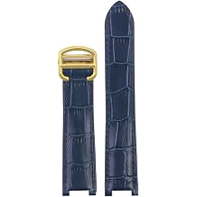 18 * 10mm 20 * 12mm Cowhide Leather Strap Concave Brown Black Calfskin Bracelet Folding Buckle For Cartier PASHA WSPA0009 Watchband