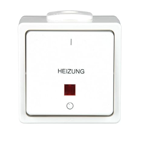 Unitec 45283L Aquarius Heating Emergency Switch Surface-Mounted Loose Polar White