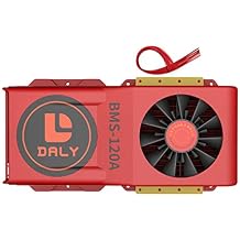 DALY Smart BMS 4S 12V 120A LiFePO4 PCB Protection Board with Balance Leads, Wires 3.2V Battery Protection Module BMS for 18650 Battery Pack 12V with UART(Smart BMS,120A Fan)