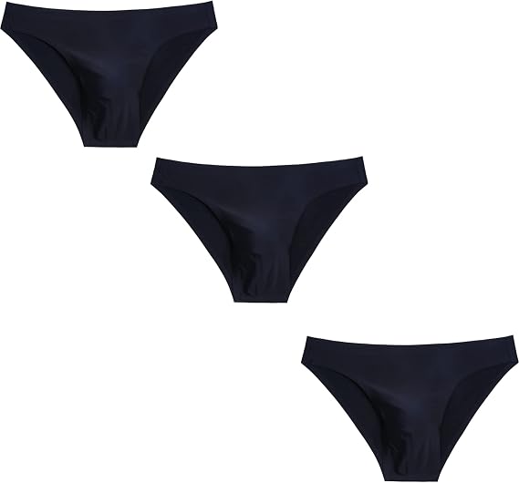 Faringoto Underwear Men Seamless Briefs Shorts Man Ice Silk Low Waist Panties Solid Semi-transparent