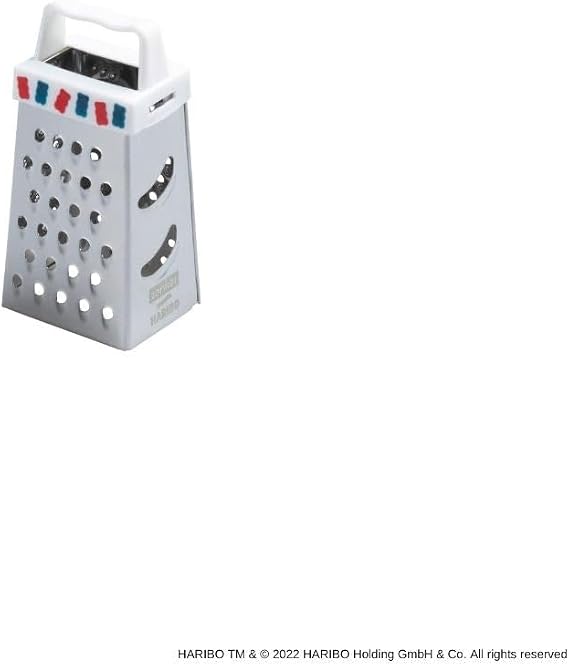 Zenker Meets Haribo Mini Square Grater - Kitchen Grater with Stainless Steel Grating for Grating, Rasping and Slicing - Square Grater in Haribo Golden Bear Design