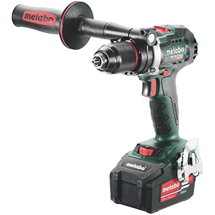 Metabo 602358520 18V Brushless Lithium-Ion Cordless Drill Driver Kit with 2 Batteries 5.2 Ah