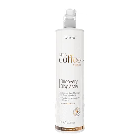 Brazilian Keratin Coffee Bioplastia Smoothing Treatment | Anti-Frizz Professional Formula for Chemically Processed and Color-Treated Hair | 1L / 33.8 Fl Oz