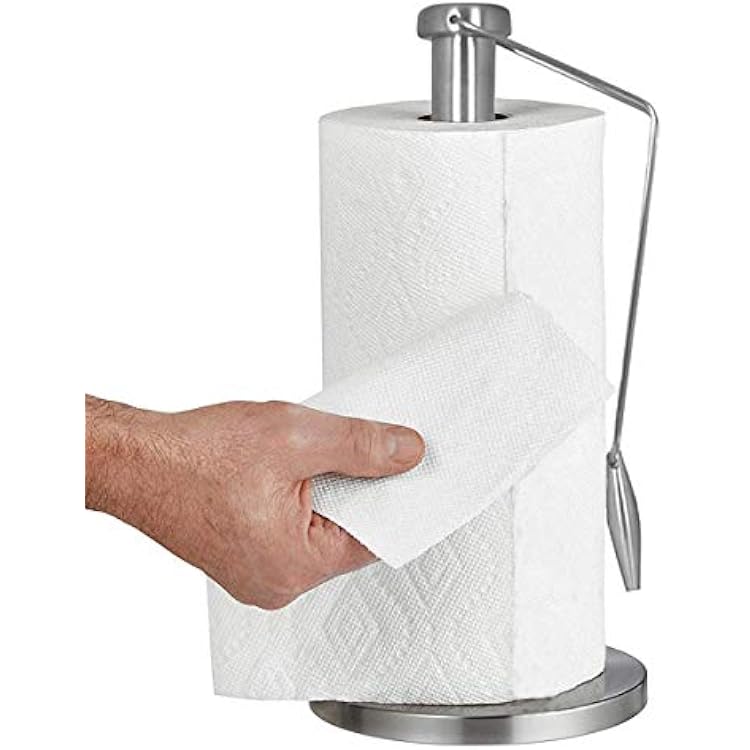Stand Up Paper Towel Holder,SUS304 Stainless Steel,Paper Towel Rack for Kitchen Countertop & Dining Room Table, Cabinet & Bathrooms,Solid Erect Kitchen Paper Towel Holders...
