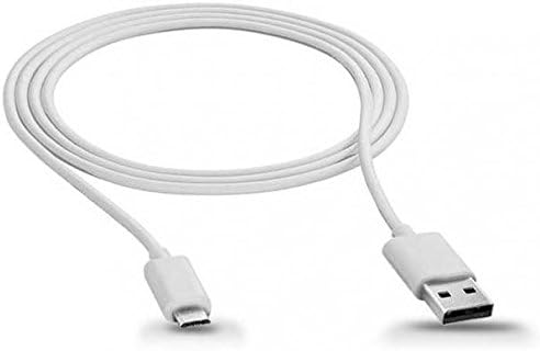 White 10ft Long USB Cable Rapid Charger Sync Power Wire Data Cord for LG Aristo 2 Plus - LG K30 - LG K8 2018 - LG Premier Pro LTE - LG Q6