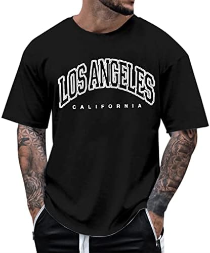 Mens T Shirt Printed Short Sleeve O Neck Outdoor Workout Regular Fit Tees True Comfort Fashion Tops