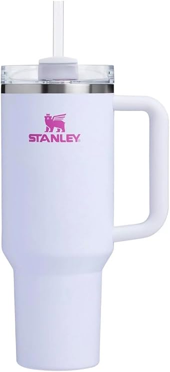 STANLEY Quencher H2O 30 oz (0.88L) Tumbler | Crystal Crush (Textured White with Pink)
