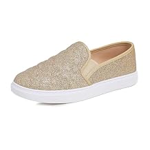 FEVERSOLE Women's Casual Slip On Sneaker Comfort Quilted Loafer Flats