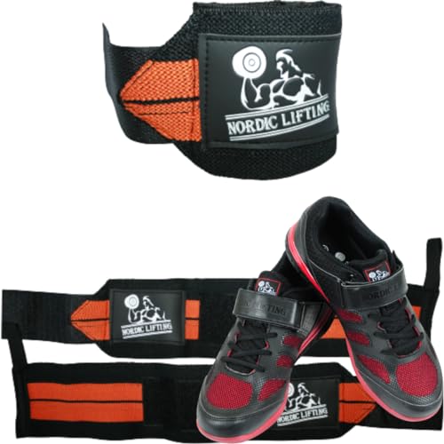 Wrist Wraps 1p - Orange Bundle with Shoes Venja Size 11 - Black Red