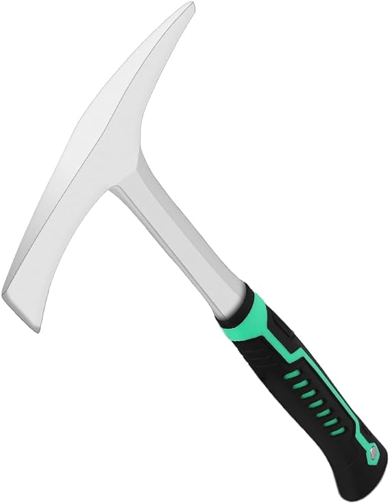 Welding Chipping Hammer - 27oz Slag Removal Tool with Shock-Absorbing Handle, Forged Steel Construction. Ideal for Welders, Rock Picking, Brick Hammering. (Green)