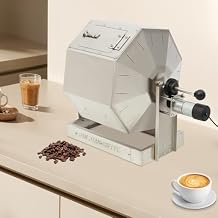 Automatic Coffee Bean Roaster Machine 3.83Gal Stainless Steel Coffee Bean Baker Roaster for Home, Portable Commercial Coffee Bean Roaster for Nut Peanut Bean, 14W DC 12V