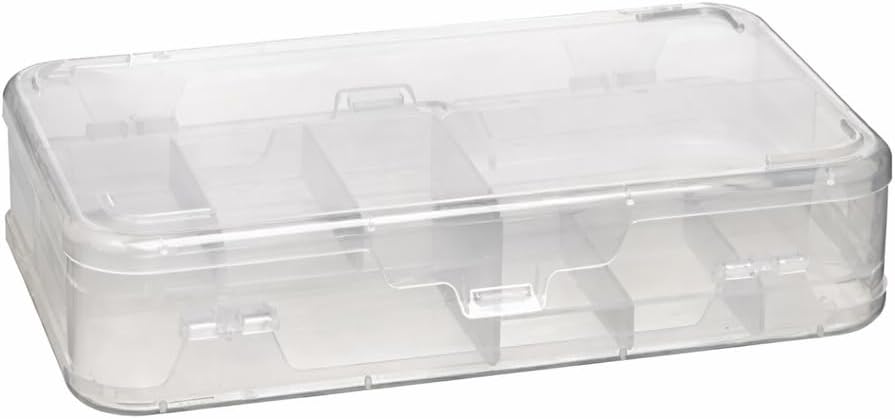 Double Sided Hobby Sewing Needle Box Organizer Arduino Fisherman Material Storage Organizer with Transparent Plastic Partition 1