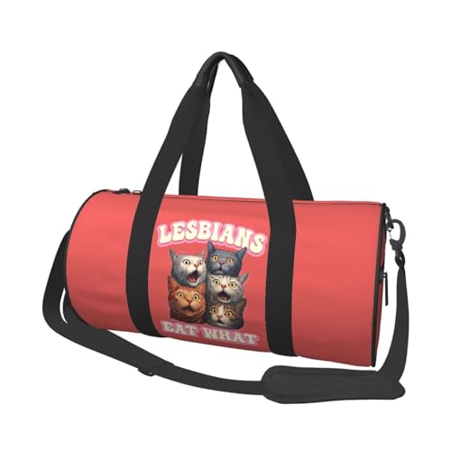 Lesbians Eat What Duffel Bag Gym Bag Travel Sports Tote Large Foldable Beach Swim Yoga1