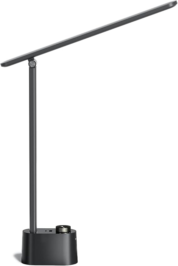 Honeywell HWT-H01 LED Desk Lamp, Foldable & Stepless Dimmable, Black