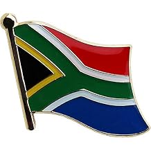 Flagline South Africa Flag Die-Struck Metal Single Lapel Pin with Butterfly Clasp Closure