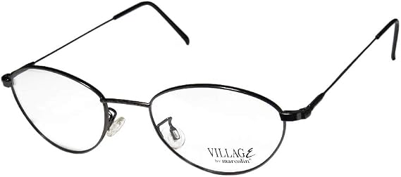 Marcolin Village 47 6395 Womens Suitable For Office Classic Cat Eye With Spring Hinges Made In Italy Eyeglasses/Eyewear (49-19-140, Gunmetal)