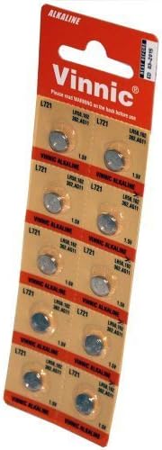 Vinnic 10 x Size LR58 V362 362 AG11 L721 Alkaline Watch Battery
