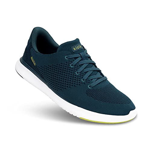Kizik Lima Slip On Sneakers: Comfortable All-Day Wear, Hands Free Convenience, Mens & Womens Walking Shoes with Arch Support, Wide Toe Box Available - Tidepool Wide M7.5  W9