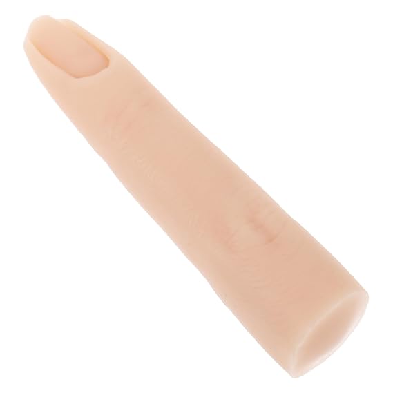 Healeved Flexible Silicone Practice Finger for Nail Art with Bendable Joints 3.15 Inch Model Hand Finger for Acrylic Nail Training and Manicure Practice