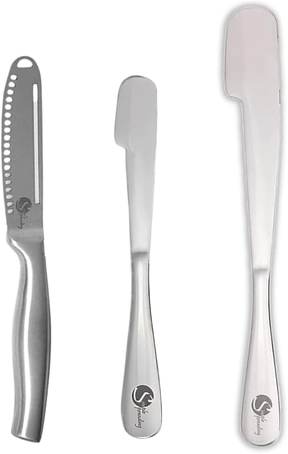 Multifunctional Kitchen Knives 3 Set - 1 Magic Butter knife and 2 Spatula Spreading Knives L and XL