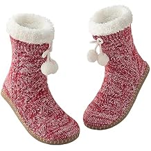 Vihir Cozy and Warm Slipper Socks with Suede Non-Slip Sole For Women,And Stylish Indoor House Shoes