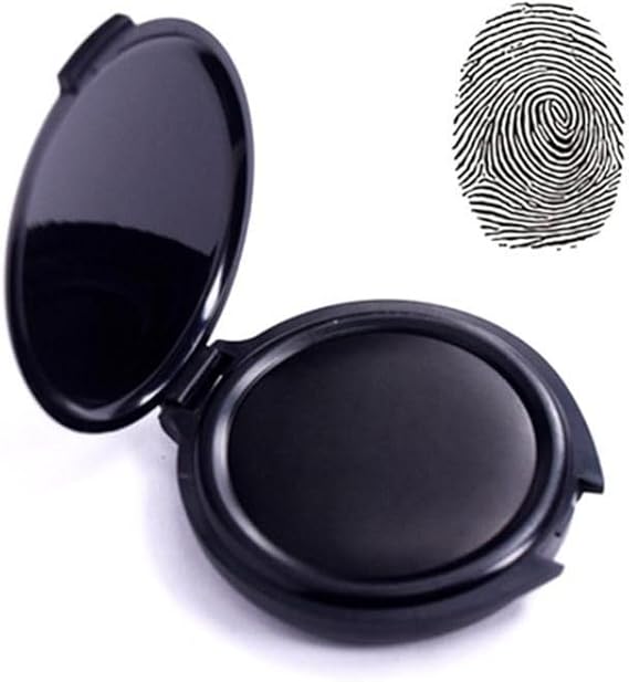 generic Fingerprint Ink Pad Black Finger Print Stamp Pad Mini Inkless Thumbprint Pads for Home Office Bank Identification Security ID Fingerprint Cards(black), AM0XDM0F64SUS
