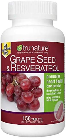 Trunature Grape Seed and Resveratrol Softgels, 250-Count