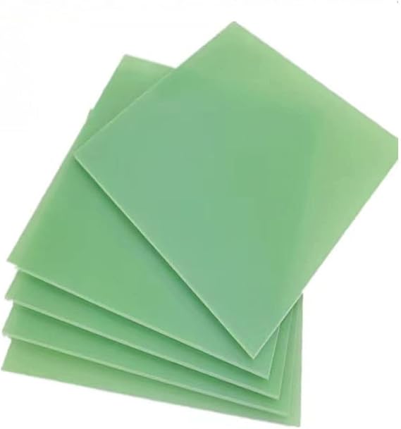 Fiberglass Sheet, Green 0.2/0.5/1/2/3mm Thickness FR4 Fiberglass Sheet WaterEpoxy Plate 3240 FR-4 Epoxy Resin Board Glass Fibre 3D Green 1PC(100MM x 100MM,0.2mm)