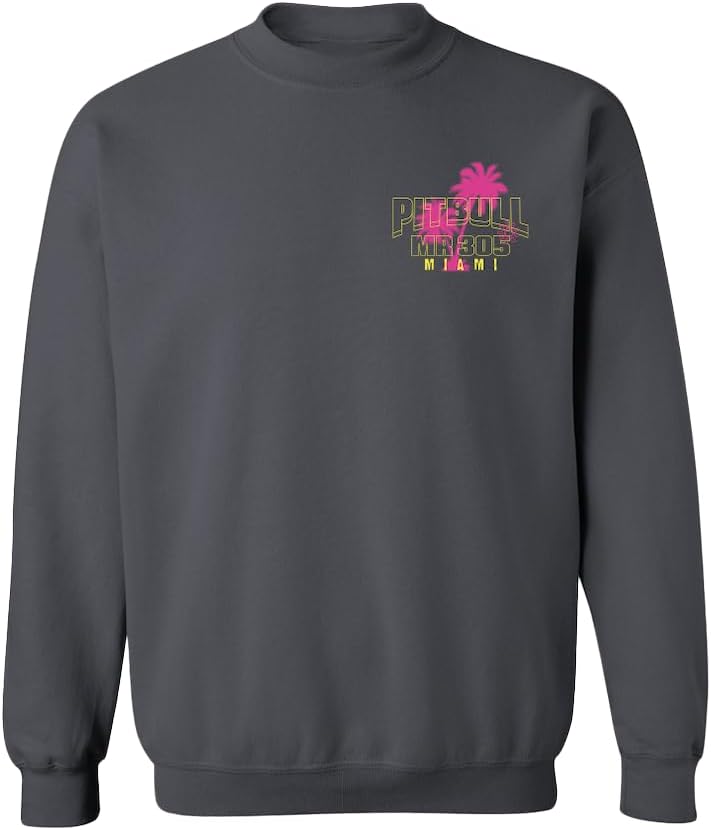 Pitbull District Sweatshirt Mr Worldwide Miami Tour Mechandise. Unisex crewneck. Gray