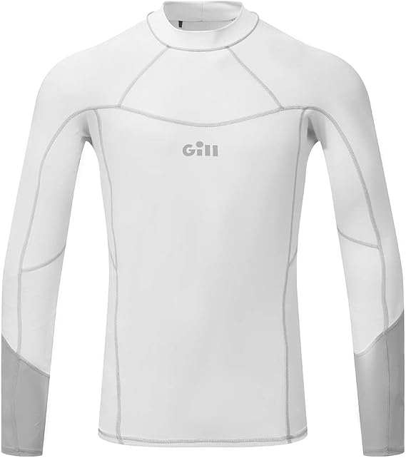 Gill Mens Long Sleeve Pro Rash Guard Shirt Vest 50+ UV Sun Protection for All Water Sports Surfing Paddle Board Kayaking
