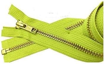 ZipperStop Distributor YKK - 27-Inch Jacket Metal Zipper, YKK #5 Metal Brass Separating - Medium Weight Made in USA (Gatsby Green #535)