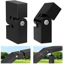 2 Pack Vertical Pivot Connector with Screws for Stainless Steel Handrail, 180 Adjustable Hand Rail Fitting for Top Railing, High Strength POM Connector Block for Stair Horizontal Handrail