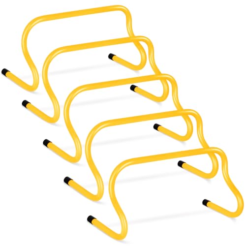 Agility Hurdles Training Equipment: Jumping & Speed Training Fitness Training Equipment, for Kids, Athletes, Soccer, Basketball Yellow