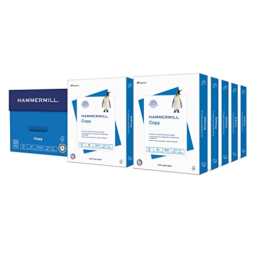 Hammermill Printer Paper, 20 lb Copy Paper, 8.5 x 11 - 10 Ream 5,000 Sheets - 92 Bright, Made in the USA