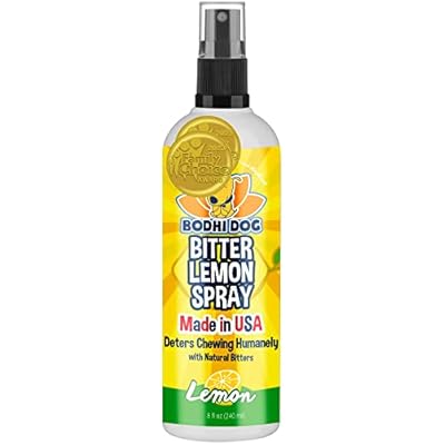 Bodhi Dog Bitter Lemon Spray - Anti-Chew Spray for Dogs, Cats, Puppies, Kittens- Training Aid for Chewing - Safe & Non Toxic - Ideal for Pet Behavioral Training - Made in USA 8 Fl Oz