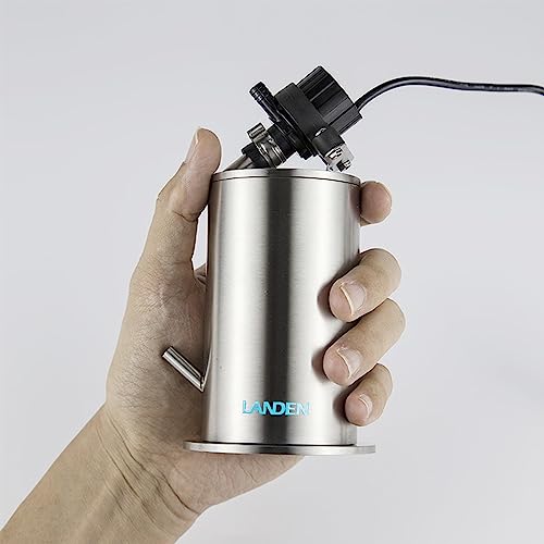 LANDEN PURA 50 Mini External Canister Filter for Aquarium System, up to 5 Gallon, Stainless Steel Aquarium Canister with Water Pump, Multi-Layer Filtration...