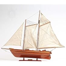 Old Modern Handicrafts America Cup Racing Yacht Model - Fully Assembled Boat Model Made from Premium Wood - 33L x 5.5W x 28H Inches