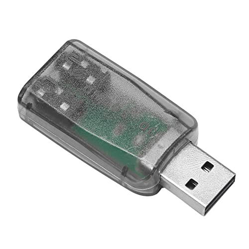 USB to 3.5mm Mic Headphone Jack Stereo Headset 3D Sound Card Audio Adapter PC, 103264