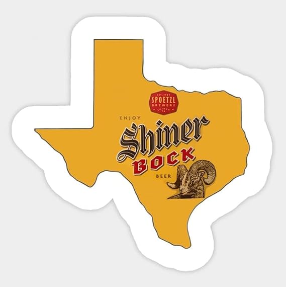 Shiner Bock Beer Sticker, Vinyl Kiss Cut Decal, Texas Brewery Spoetzl Logo, Funny Gift for Beer Lovers & Home Brewers, Funny Sticker, Gift Sticker