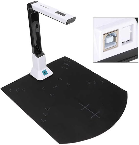 Document Scanners, Document Camera 8 Million Pixels HD A4 Auto ing USB Document Camera Scanner for Scanning Files Notes Picture Document Scann