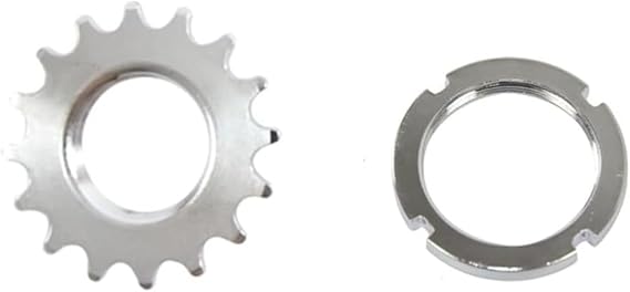 Fixed Gear Freewheel Cog Lockring Set for Fixie Track Bike | Steel components, 13T/14T/15T/16T/17T/18T freewheels for choose include matching lockring, Fit track fixie single speed bike